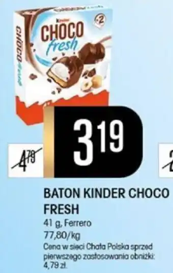 Chata Polska BATON KINDER CHOCO FRESH 41 g, Ferrero oferta
