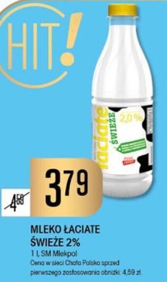 Chata Polska MLEKO ŁACIATE ŚWIEŻE 2% 1l, SM Mlekpol oferta
