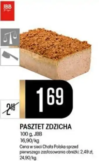 PASZTET ZDZICHA 100 g, JBB