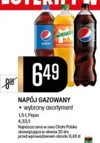 Chata Polska NAPÓJ GAZOWANY 1,5l; Pepsi oferta