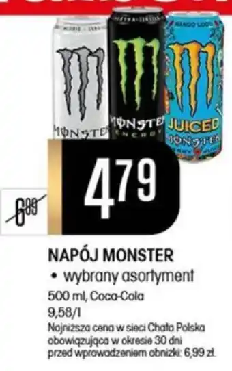 Chata Polska NAPÓJ MONSTER 500 ml, Coca-Cola oferta