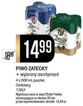 Chata Polska PIWO ZATECKY 4 x 500 ml, puszka oferta