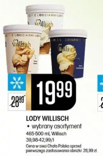 Chata Polska LODY WILLISCH 465-500 ml, Willisch oferta