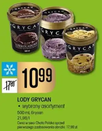 Chata Polska LODY GRYCAN500 ml, Grycan oferta