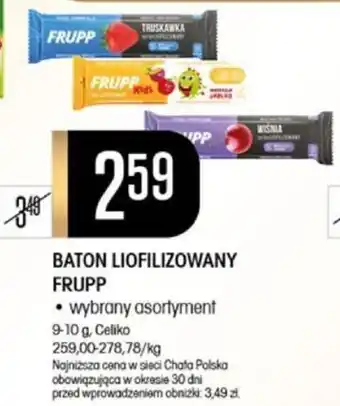 Chata Polska BATON LIOFILIZOWANY FRUPP 9-10 g, Celiko oferta