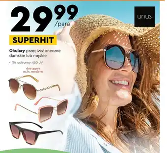 Biedronka Unus Okulary przeciwsłoneczne damskie lub męskie oferta
