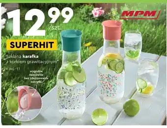 Biedronka MPM Szklana karafka z korkiem grawitacyjnym* oferta