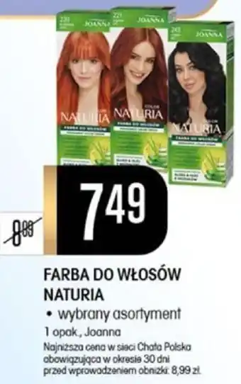 FARBA DO WŁOSÓW NATURIA 1 opak., Joanna