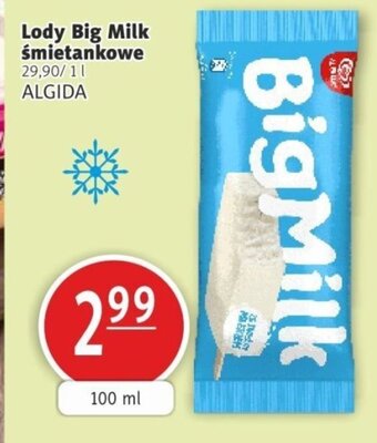 Prim Market Lody Big Milk śmietankowe 100ml ALGIDA oferta