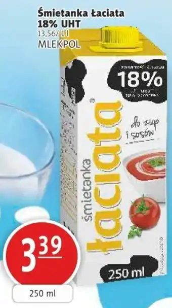 Prim Market Śmietanka Łaciata 18% UHT 250ml MLEKPOL oferta