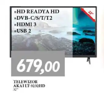 E.Leclerc Telewizor led 32 lt-3232hd akai oferta
