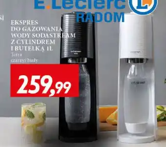 E.Leclerc Ekspres do gazowania wody terra biały sodastream oferta