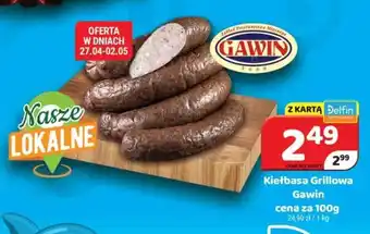 Delfin Kiełbasa Grillowa Gawin 100g oferta