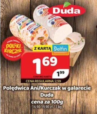 Delfin Polędwica Ani/Kurczak w galarecie Duda 100g oferta