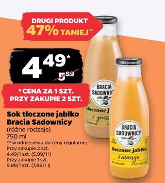 Netto Sok tłoczone jabłko bracia sadownicy oferta