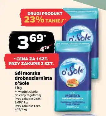 Sól morska drobnoziarnista o'sole