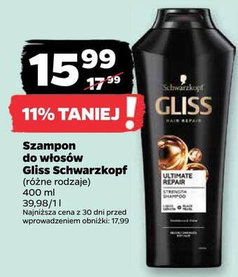 Netto Szampon do włosów gliss schwarzkopf oferta