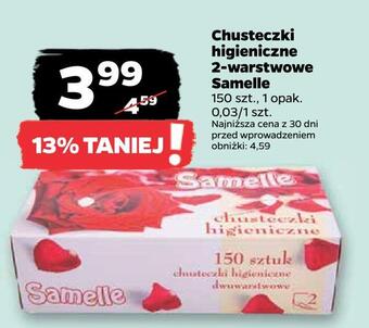 Netto Chusteczki higieniczne 2-warstwowe samelle oferta
