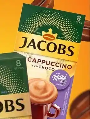 Dealz Jacobs cappuccino choco rozpuszczalny napój kawowy o smaku czekolady milka 144 g (8 x 18 g) oferta