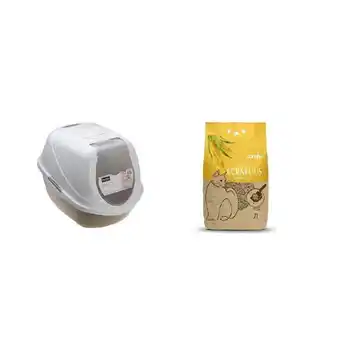 AquaelZOO Comfy kuweta easy cat 54 x 40 x 40 cm latte + żwirek cornelius 7l natural gratis oferta
