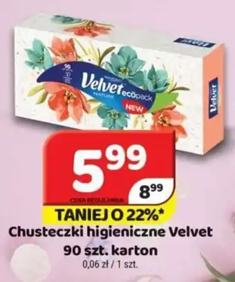 Delfin Chusteczki higieniczne Velvet 90 szt. karton oferta