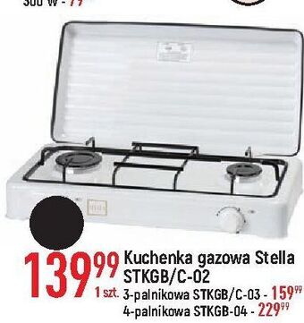 E.Leclerc Kuchenka gazowa stella 4-palnikowa stkgb/c-04 oferta
