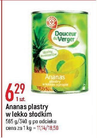 E.Leclerc Ananasy plastry w syropie wiodąca marka douceur du verger oferta