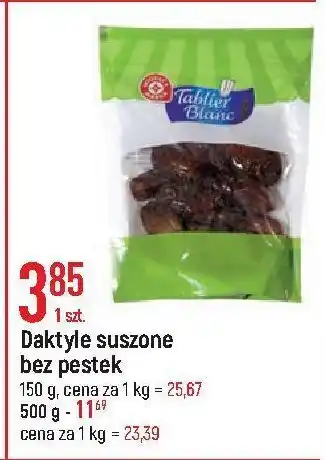 E.Leclerc Daktyle suszone bez pestek wiodąca marka tablier blanc oferta