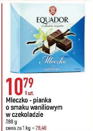 E.Leclerc Mleczko o smaku waniliowym w czekoladzie wiodąca marka equador oferta