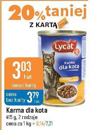 E.Leclerc Karma dla kotów z drobiem i wątróbką wiodąca marka lycat oferta