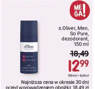 Rossmann Dezodorant s.oliver so pure oferta
