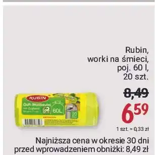 Worki na śmieci z uchwytem 60 l rubin