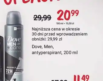 Rossmann Dezodorant invisible dry dove men+care oferta
