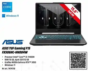 Media Markt ASUS TUF Gaming F15 FX506HC-HN004W oferta