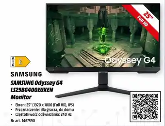 Media Markt SAMSUNG Odyssey G4 LS25BG400EUXEN Monitor oferta