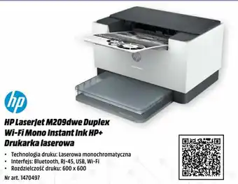 Media Markt HP Laserjet M209dwe Duplex Wi-Fi Mono Instant Ink HP+ Drukarka laserowa oferta