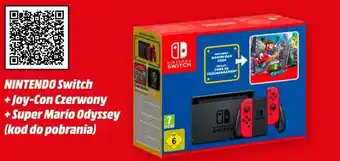 Media Markt NINTENDO Switch +Joy-Con Czerwony + Super Mario Odyssey (kod do pobrania) oferta