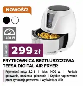 Rebel Electro FRYTKOWNICA BEZTŁUSZCZOWA TEESA DIGITAL AIR FRYER oferta