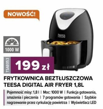 FRYTKOWNICA BEZTŁUSZCZOWA TEESA DIGITAL AIR FRYER 1,8L