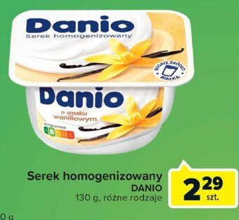 Carrefour Serek homogenizowany DANIO 130 g, oferta