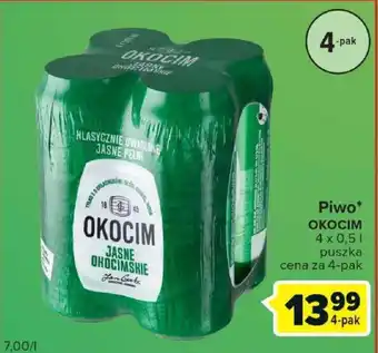 Carrefour Piwo OKOCIM 4 x 0,5l puszka oferta