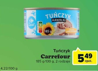 Carrefour TUŃCZYK Carrefour 185 g/130 g oferta