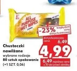 Kaufland Chusteczki nawilżane lemon 1 OPAK 80 SZT oferta