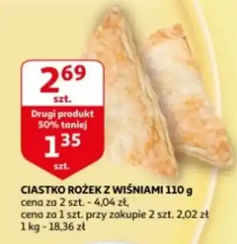 Auchan CIASTKO ROŻEK Z WIŚNIAMI 110 g oferta