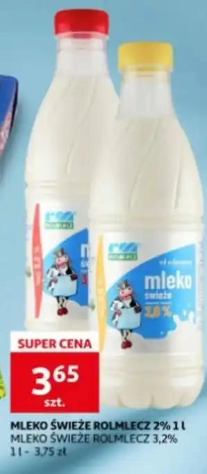 Auchan ROLMLECZ MLEKO ŚWIEŻE 2% 1l oferta