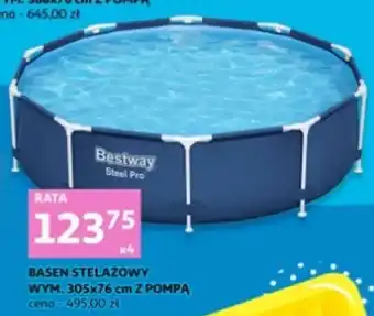 Auchan BASEN STELAŻOWY WYM. 366x76 cm Z POMPA oferta