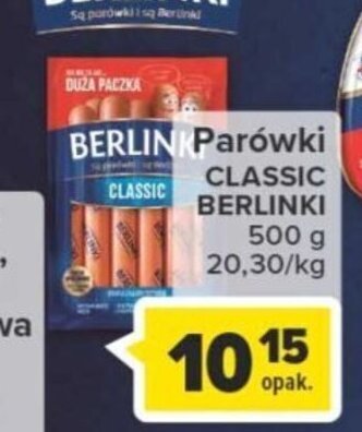 Carrefour Berlinki Parówki CLASSIC 500 g oferta