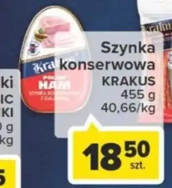 Carrefour KRAKUS Szynka konserwowa 455 g oferta