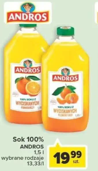 Carrefour ANDROS Sok 100% 1,5l oferta