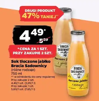 Netto Sok jabłko tłoczone z mango bracia sadownicy oferta